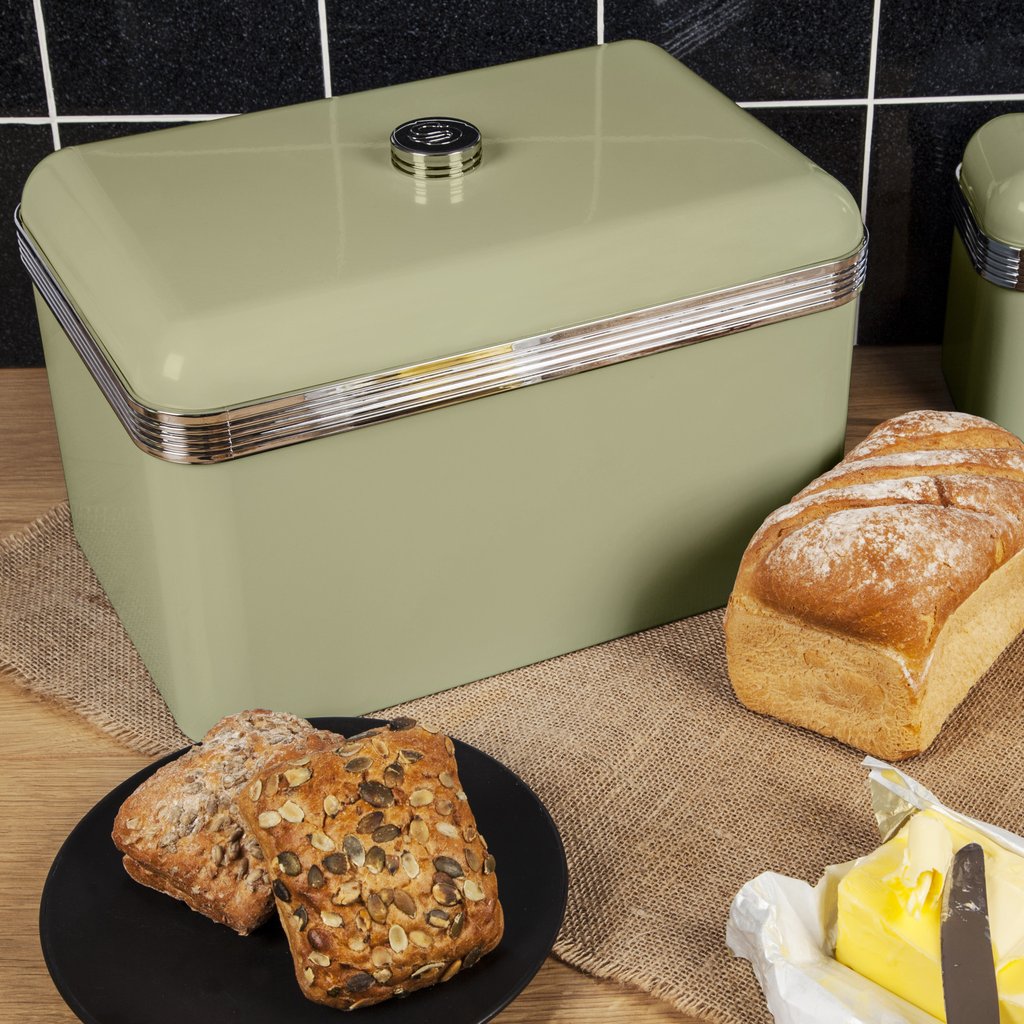 stainless bread bin